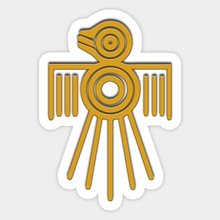 The 'Aztec Spirit Bird Crop Circle' In Gold Sticker